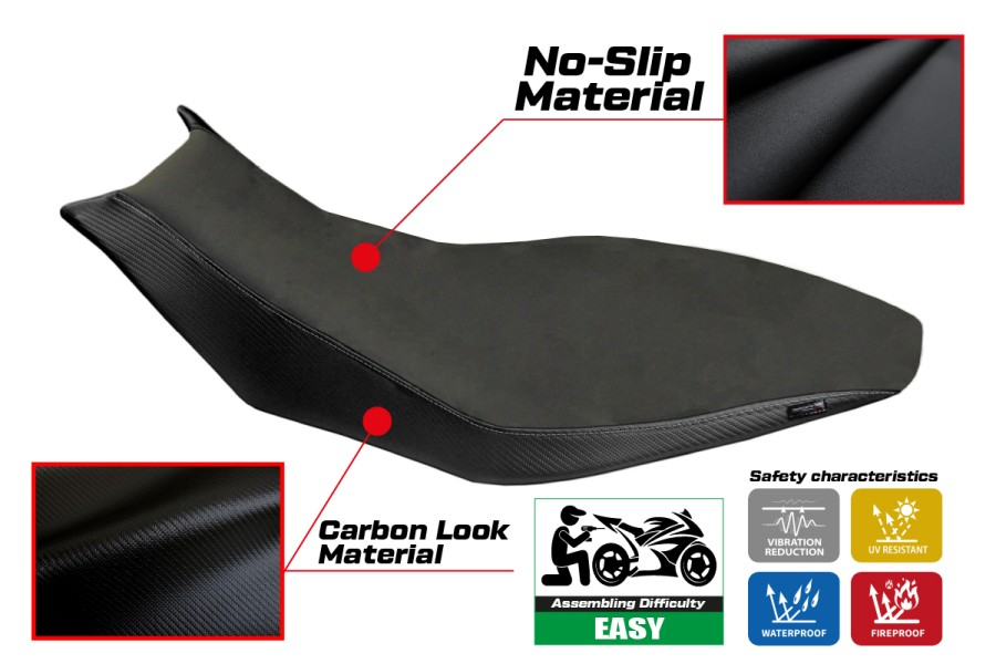 Housse de selle compatible Aprilia Dorsoduro 750 - 900 - 1200 (10-20) Essential modèle