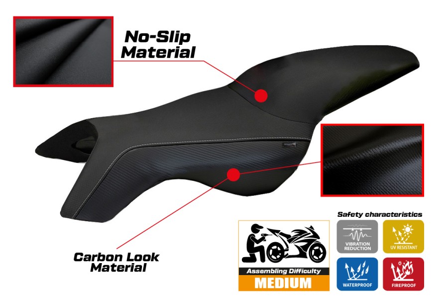 Housse de selle compatible BMW K 1300 R (09-16) modèle Essential
