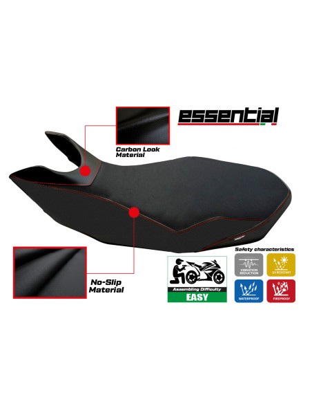 Sitzbezug kompatibel Ducati Hypermotard 796/1100/1100 EVO (07-12) Modell Essential