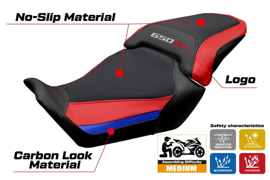 Funda de asiento compatible - Honda CBR 650 R 2024 - 2025 - mod Mali