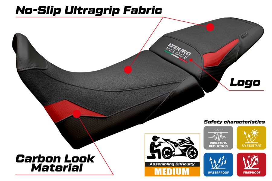 Sitzbezug kompatibel - MV Agusta Enduro Veloce 2024-2026 - mod Hajek Ultragrip
