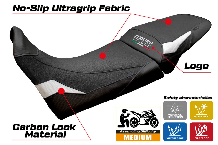 Sitzbezug kompatibel - MV Agusta Enduro Veloce 2024-2026 - mod Hajek Ultragrip