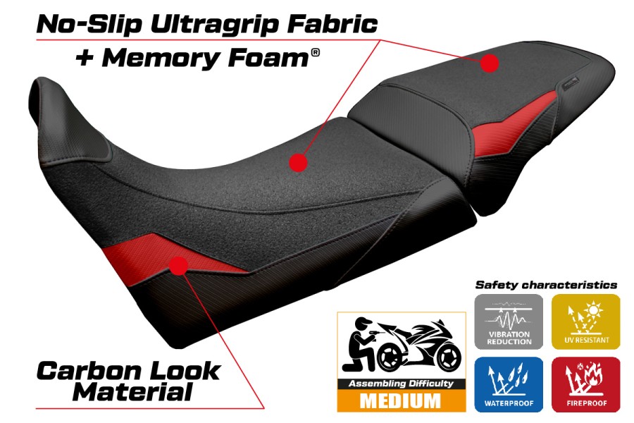 Housse de selle compatible - MV Agusta Enduro Veloce 2024-2026 - mod Hajek Ultragrip Comfort System