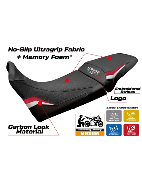 Seat cover compatible - MV Agusta Enduro Veloce 2024 - 2025 - mod Hajek Ultragrip Comfort System
