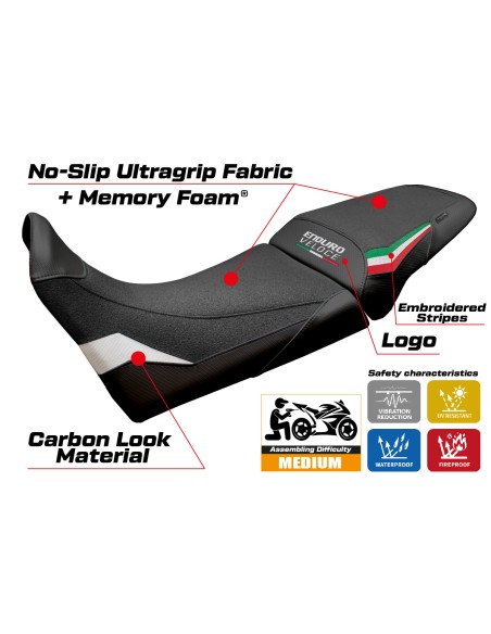 Housse de selle compatible - MV Agusta Enduro Veloce 2024 - 2025 - mod Hajek Ultragrip Comfort System