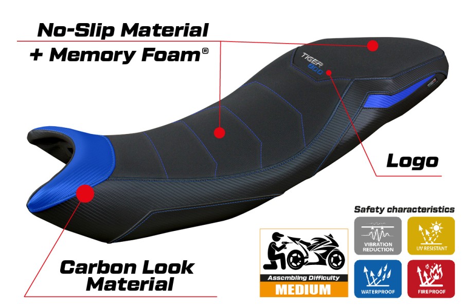Seat cover compatible - Triumph Tiger Sport 800  2025-2026 - mod Titty Comfort System