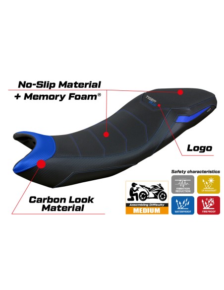 Housse de selle compatible - Triumph Tiger Sport 800  2025 - mod Titty Comfort System
