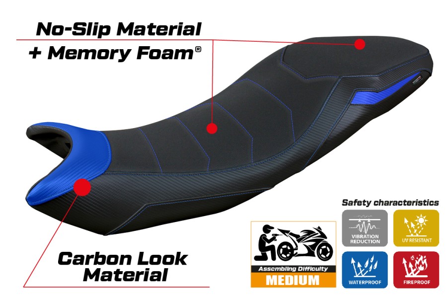 Funda de asiento compatible - Triumph Tiger Sport 800  2025-2026 - mod Titty Comfort System