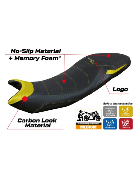 Housse de selle compatible - Triumph Tiger Sport 800  2025 - mod Titty Comfort System