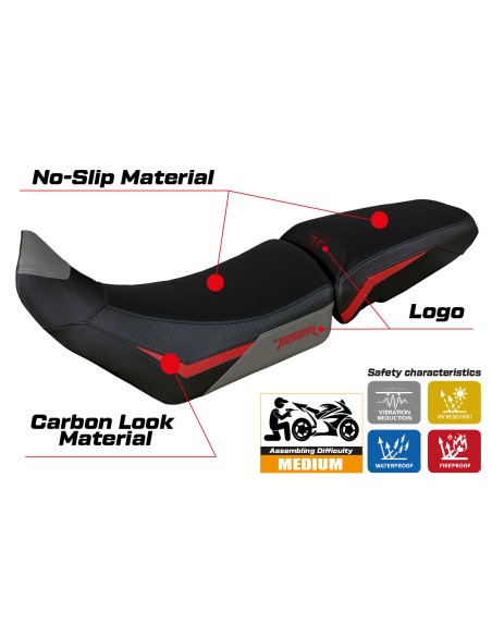 Seat cover compatible - Triumph Tiger 850 Sport 2021 - 2025 - mod Sintra