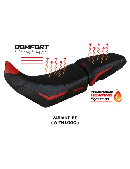 Funda de asiento compatible - Triumph Tiger 850 Sport 2021 - 2025 - mod Heating Comfort System
