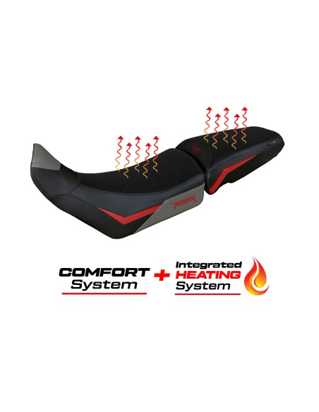 Housse de selle compatible - Triumph Tiger 850 Sport 2021 - 2025 - mod Heating Comfort System