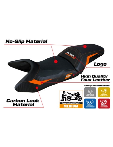 Funda de asiento compatible - KTM 1390 Super Adventure S  2025 - mod Enns