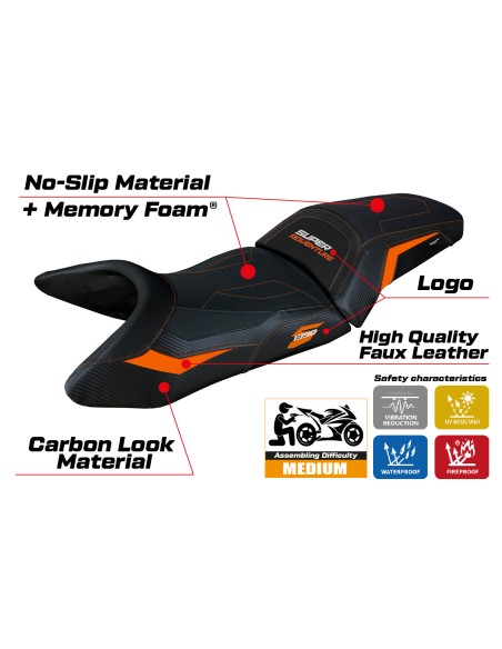 Sitzbezug kompatibel - KTM 1390 Super Adventure S 2025 - mod Enns Comfort System