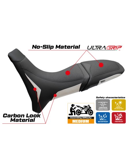 Housse de selle compatible - Moto Morini X-Cape 650-700 2021 - 2025 - mod Reno Ultragrip