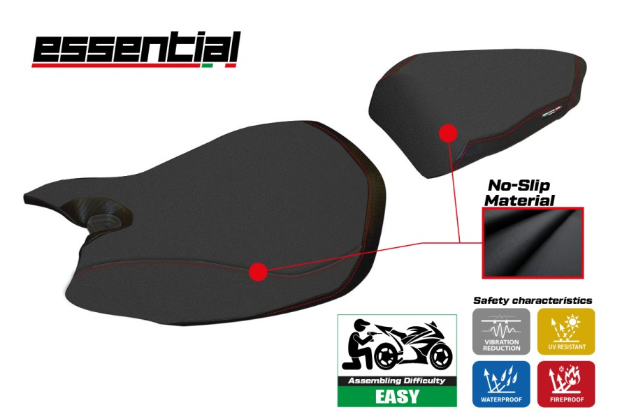 Funda de asiento compatible con Ducati Panigale 1299 (15-18) modelo Essential