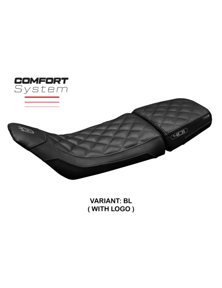 Seat cover compatible - Husqvarna Svartpilen 401 2018-2019 - mod Solna vintage Comfort System