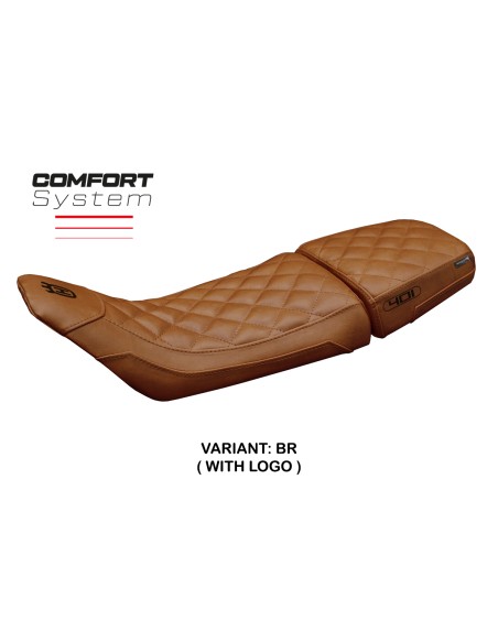 Funda de asiento compatible - Husqvarna Svartpilen 401 2018-2019 - mod Solna vintage Comfort System