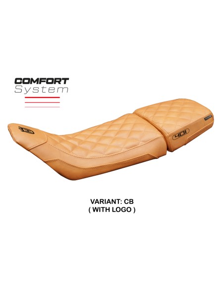 Seat cover compatible - Husqvarna Svartpilen 401 2018 - 2023 - mod Solna vintage Comfort System