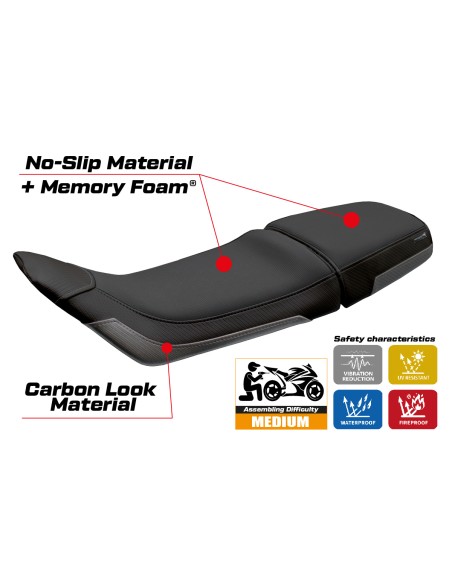 Housse de selle compatible - Husqvarna Svartpilen 401 2018 - 2023 - mod Solna Comfort System