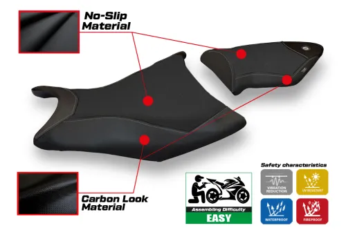Funda de asiento compatible BMW S 1000 RR (09-11) Essential modelo 2