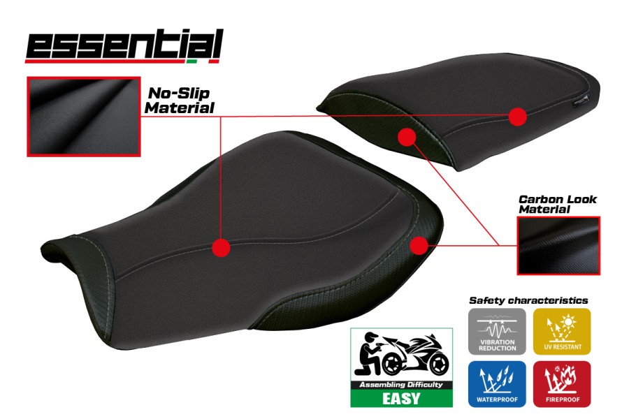 Housse de selle compatible Honda CBR 600 RR (07-26) modèle Essential