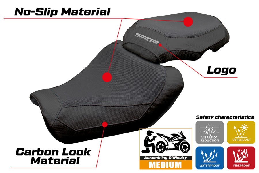 Rivestimento sella compatibile - Yamaha Tracer 9 / 9 GT 2025-2026 - mod Ness