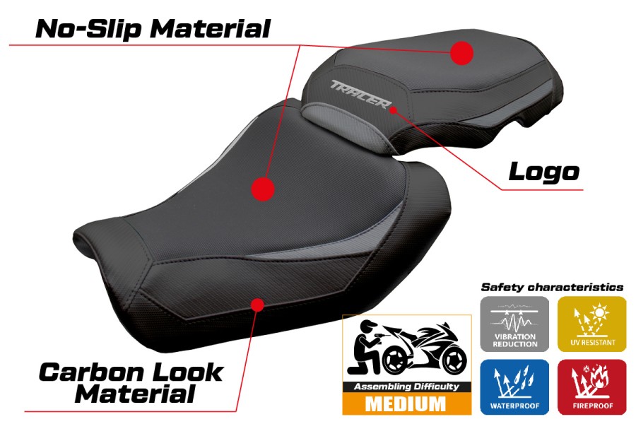 Funda de asiento compatible - Yamaha Tracer 9/9 GT 2025-2026 - mod Ness