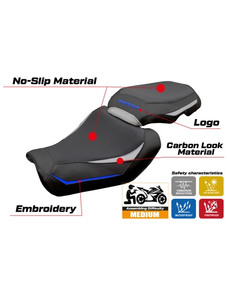 Housse de selle compatible - Yamaha Tracer 9/9 GT 2025 - mod Ness