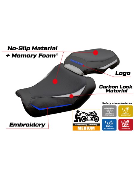 Seat cover compatible - Yamaha Tracer 9 / 9 GT 2025 - mod Ness Comfort System