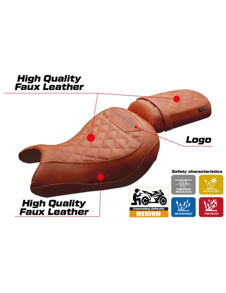 Funda de asiento compatible - Kawasaki Eliminator 500 2024 - 2025 - mod Mutsu