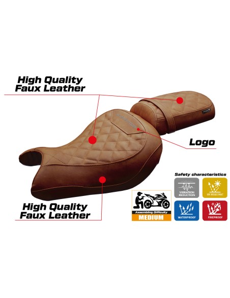 Funda de asiento compatible - Kawasaki Eliminator 500 2024 - 2025 - mod Mutsu