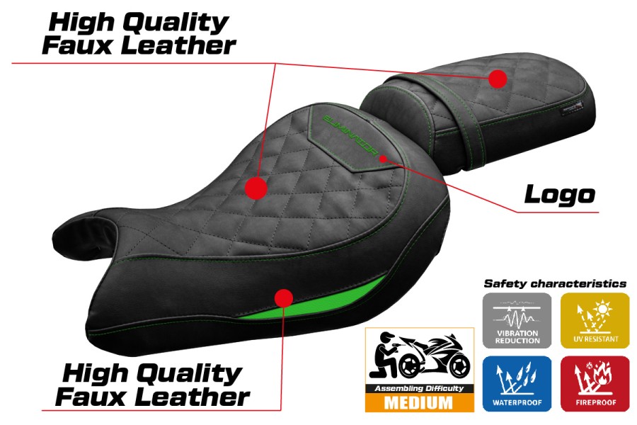 Seat cover compatible - Kawasaki Eliminator 500 2024-2026 - mod Mutsu