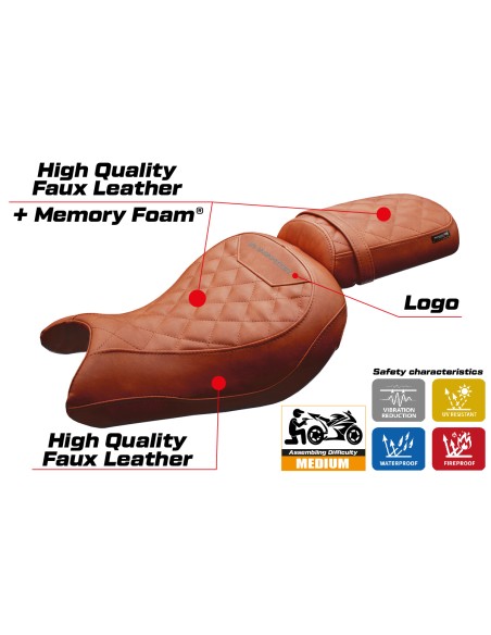 Seat cover compatible - Kawasaki Eliminator 500 2024 - 2025 - mod Mutsu Comfort System