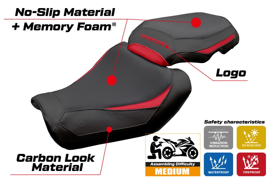Sitzbezug kompatibel - Yamaha Tracer 9/9 GT 2025-2026 - mod Ness Heating Comfort System