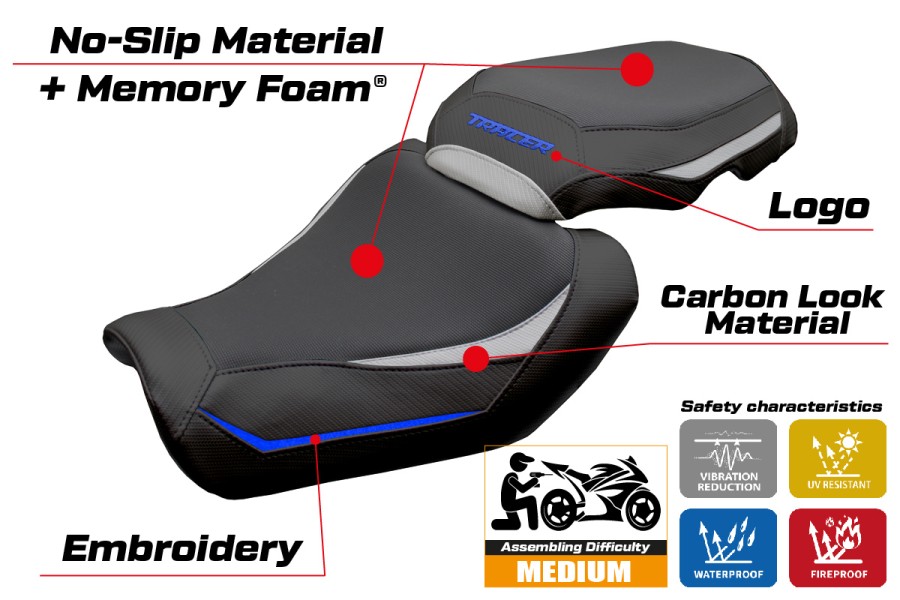 Seat cover compatible - Yamaha Tracer 9 / 9 GT 2025-2026 - mod Ness Heating Comfort System