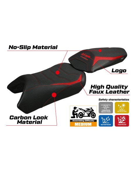 Rivestimento sella compatibile - Kawasaki Ninja 1100 SX 2025-2026 - mod Geisha Ultragrip
