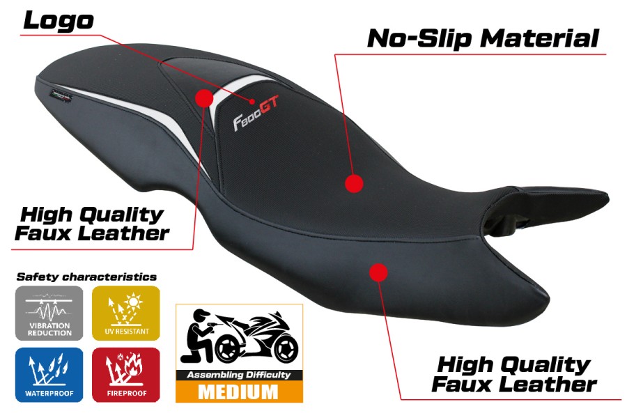 Seat cover compatible - BMW F 800 GT 2012-2016 - mod Tallin
