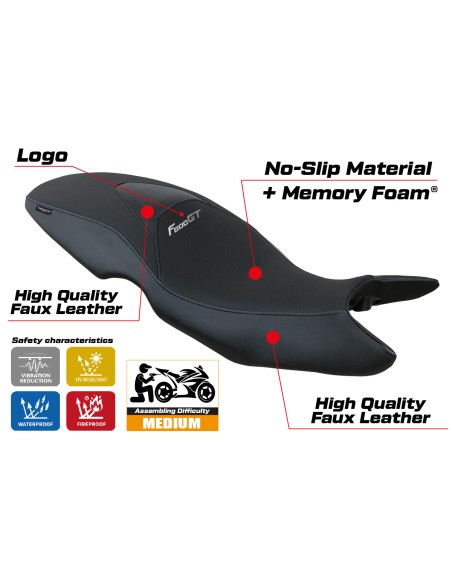 Rivestimento sella compatibile - BMW F 800 GT 2012-2016 - mod Tallin Comfort System