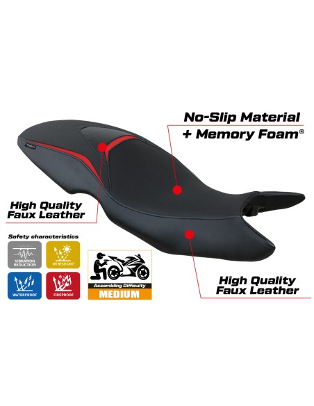 Housse de selle compatible - BMW F 800 GT 2012-2016 - mod Tallin Comfort System