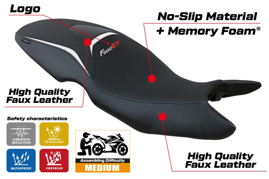 Rivestimento sella compatibile - BMW F 800 GT 2012-2016 - mod Tallin Comfort System