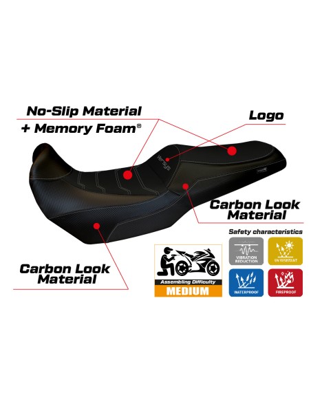 Rivestimento sella compatibile - Kawasaki Versys 1100 2025-2026 - mod Sakata Comfort System