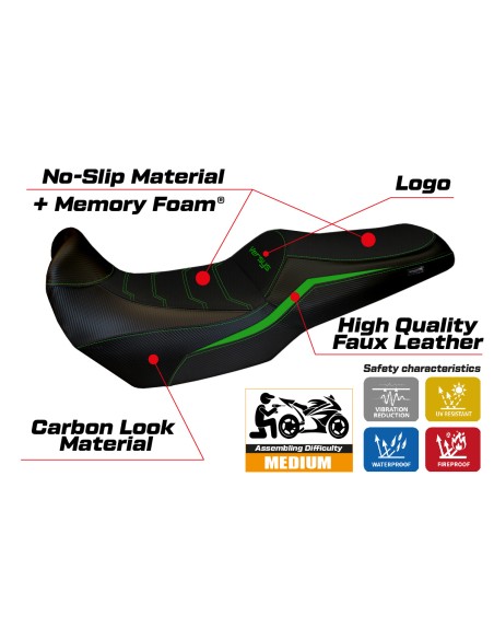 Housse de selle compatible - Kawasaki Versys 1100 2025 - mod Sakata Comfort System
