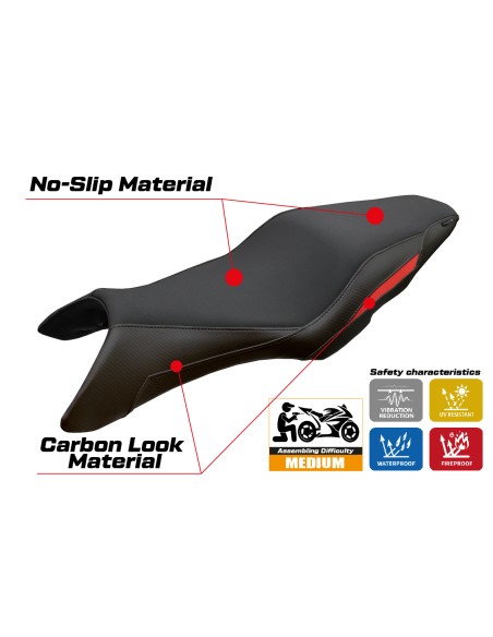 Funda de asiento compatible - Honda CB 650 F 2014-2018 - mod Oita