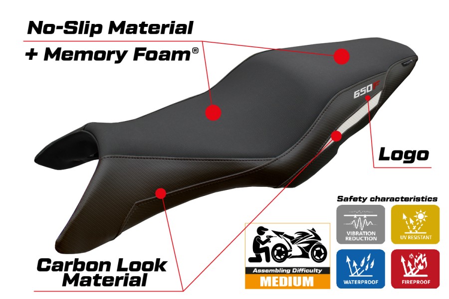 Sitzbezug kompatibel - Honda CB 650 F 2014-2018 - mod Oita Comfort System