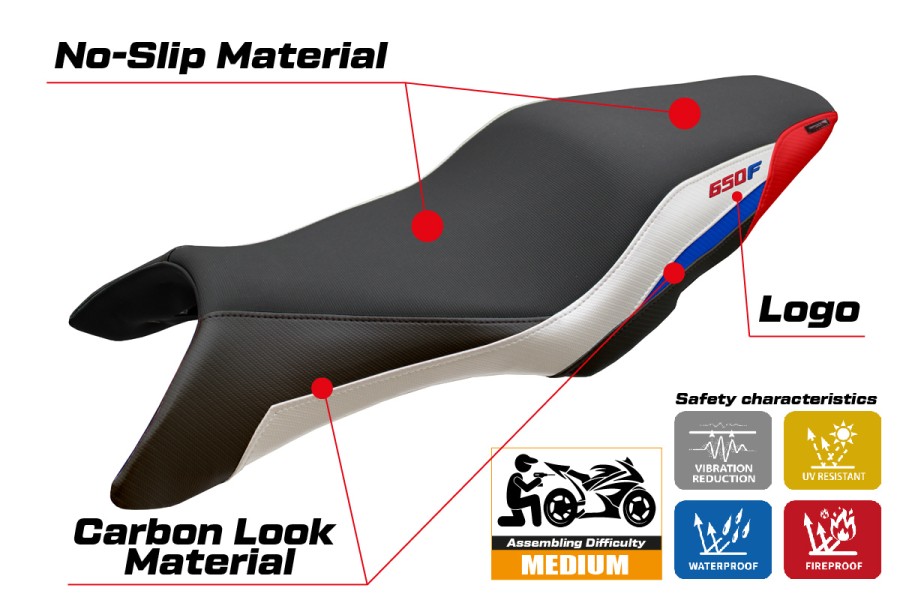 Seat cover compatible - Honda CBR 650 F 2014-2018 - mod Oita