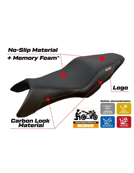 Sitzbezug kompatibel - Honda CBR 650 F 2014-2018 - mod Oita Comfort System