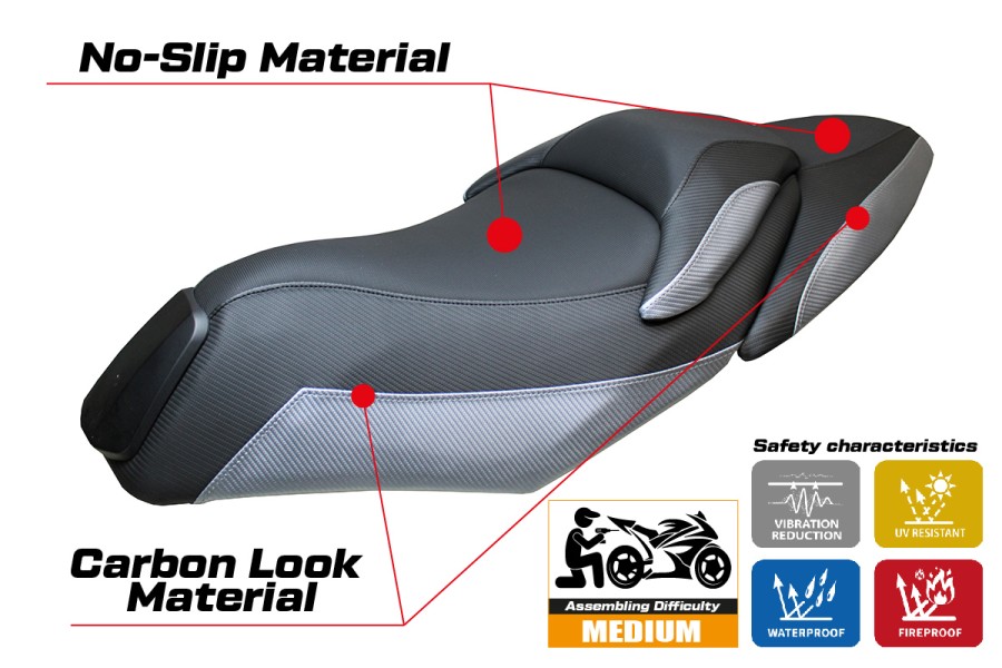 Housse de selle compatible - Kymco XCITING 400 S 2019-2024 - mod Yunlin