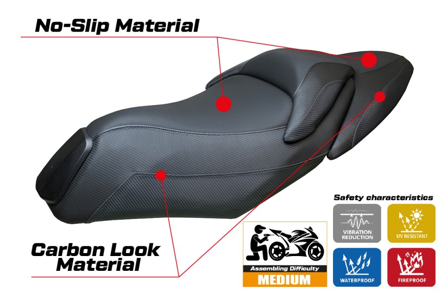 Rivestimento sella compatibile - Kymco XCITING 400 S 2019-2024 - mod Yunlin