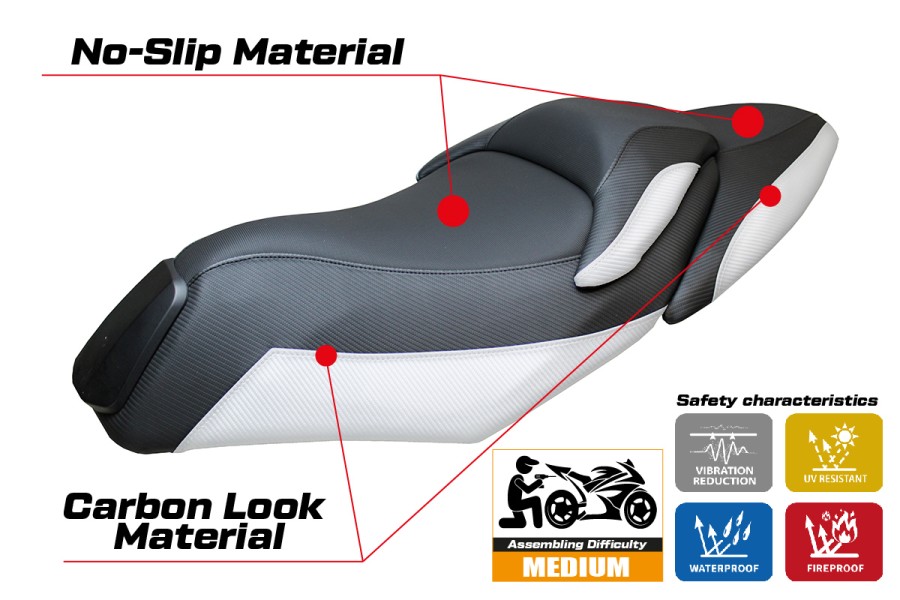 Seat cover compatible - Kymco XCITING 400 S 2019-2024 - mod Yunlin